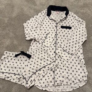 Victoria's Secret White and black Pajama Set